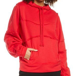 LIKE NEW ALO YOGA - DIMENSION HOODIE, SMALL, IN SCARLET